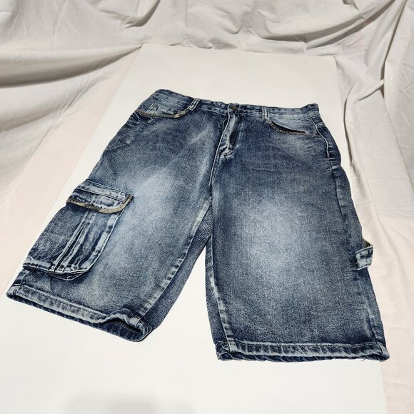 Southpole Denim Cargo Shorts – Medium Wash – Men’s Size 34 - Picture 1 of 7